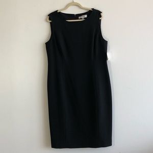 Kasper Black Crepe Sheath Dress NWT